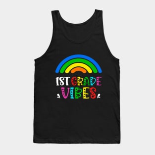 1st Grade Vibes Rainbow Back to School Kids Tank Top